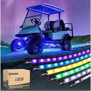 Golf Cart Underglow LED Light Kit w/ Canopy Lights Box Opened but Sealed in Bag